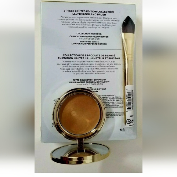 bareMinerals Chandelight Glow Illuminator GOLD OBSESSION + Limited Edition Brush - Picture 4 of 6